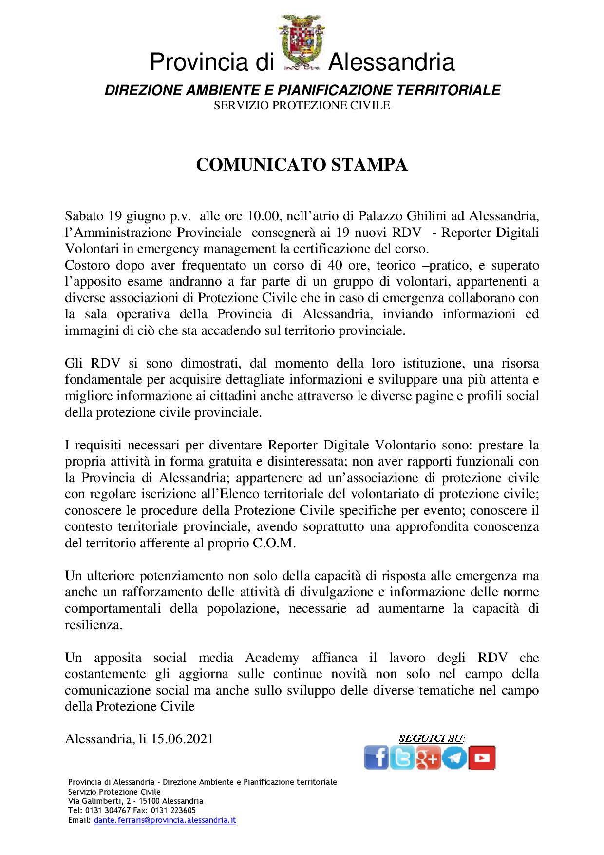 Comunicato stampa 19.06.2021 1