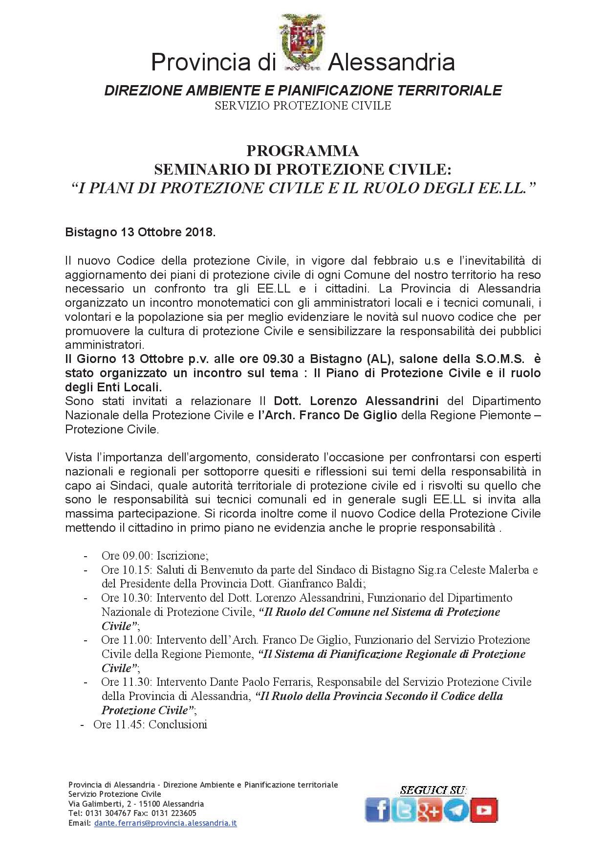 Comunicato stampa Bistagno 2018