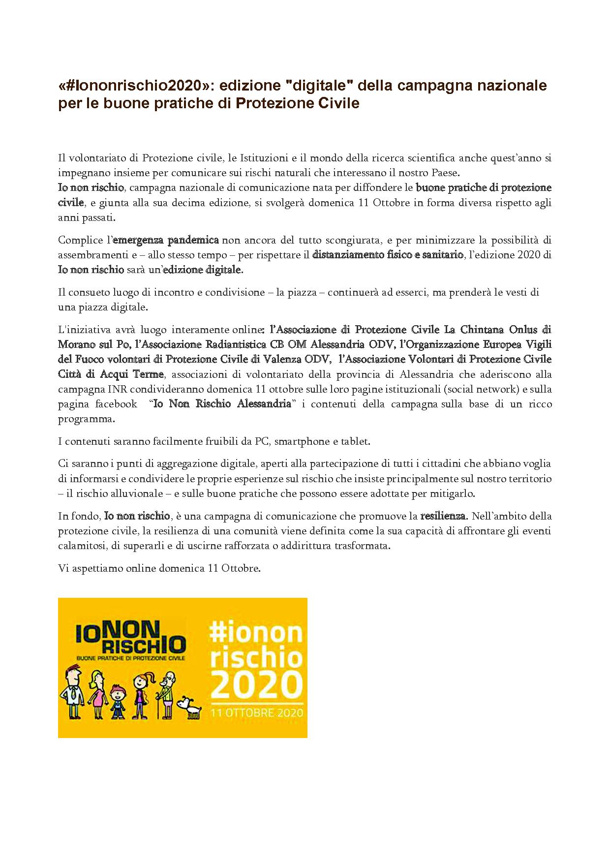 Iononrischio2020 comunicato stampa