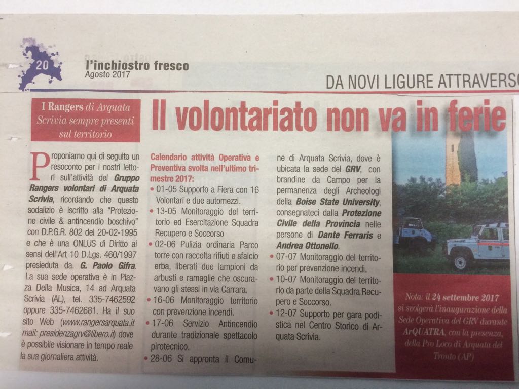 Volontariato non va in ferie