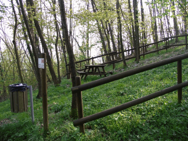 Area di sosta sul percorso