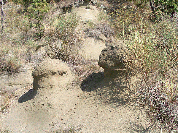 Particolare delle formazioni rocciose