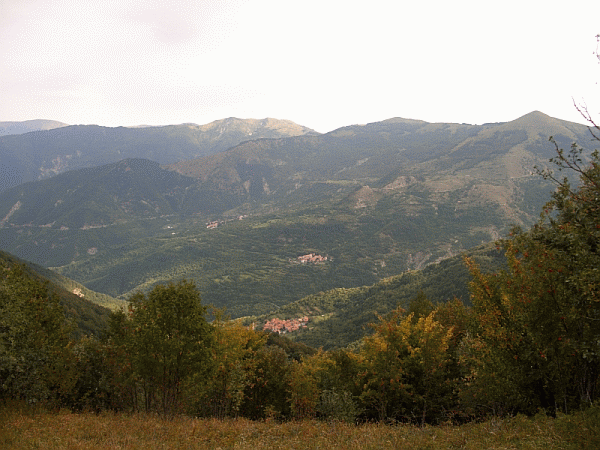 Panorama sulla valle di Carrega