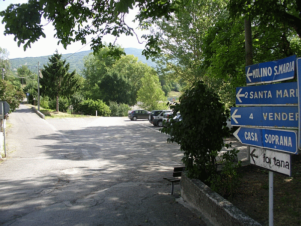 Il piazzale ad Albera Ligure