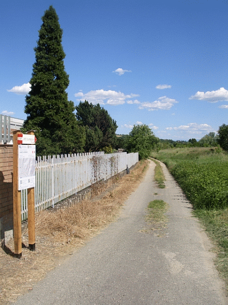 Inizio del percorso con la segnaletica