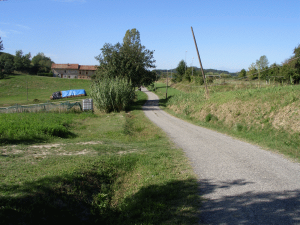 Il percorso nei pressi di Odalengo Grande