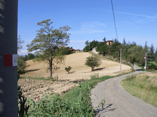 Il percorso nei pressi della Colla di Valenza