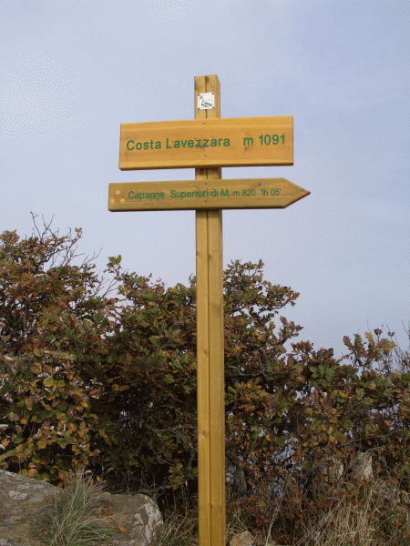La sommità di Costa Lavezzara