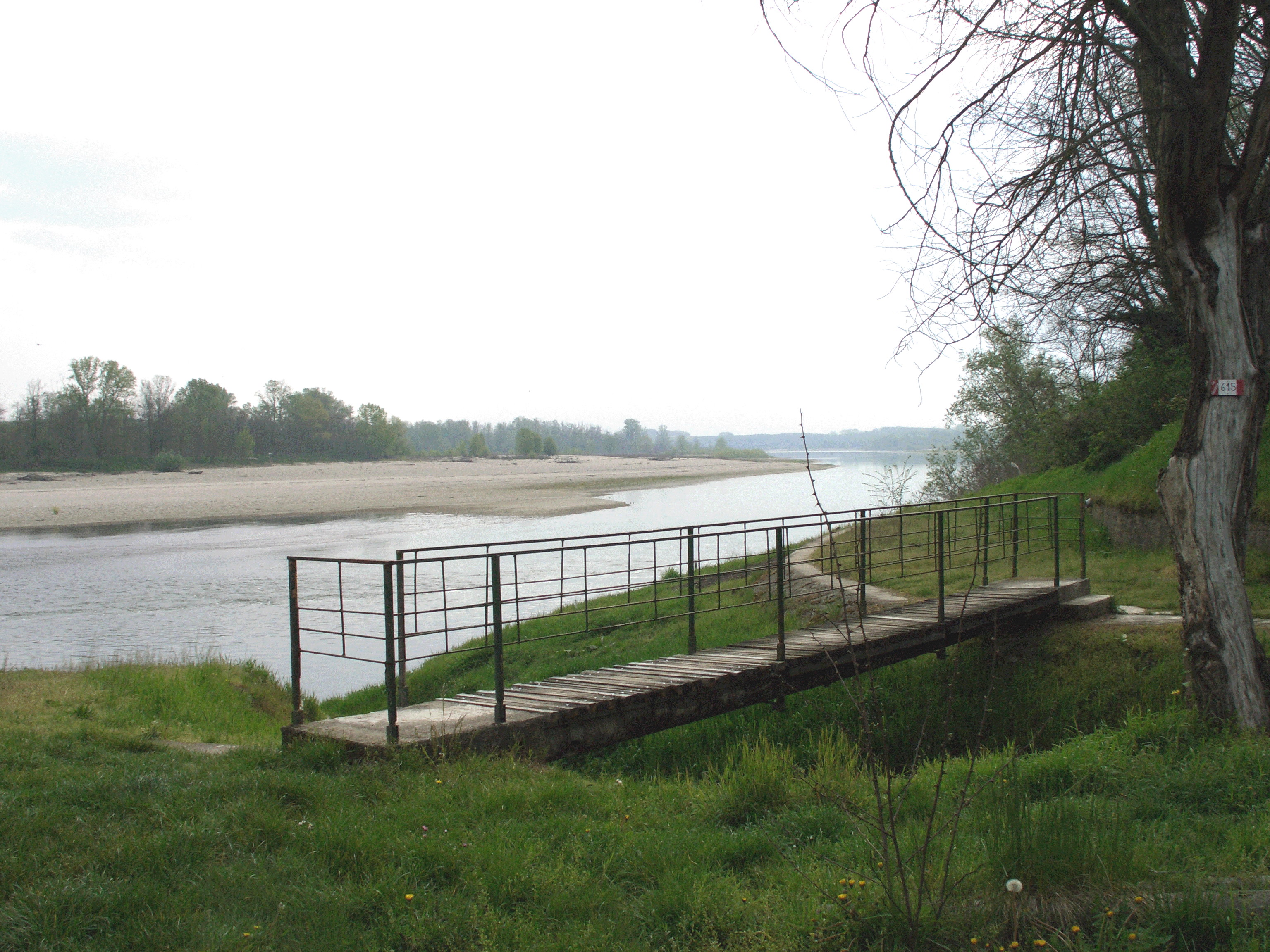 La passerella in riva al fiume