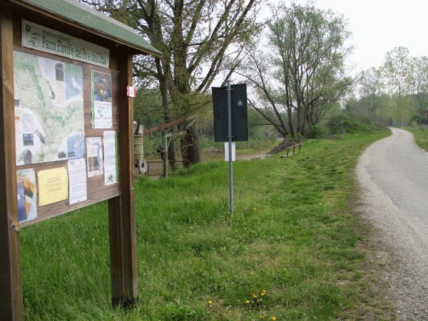 Bacheca informativa del Parco del Po