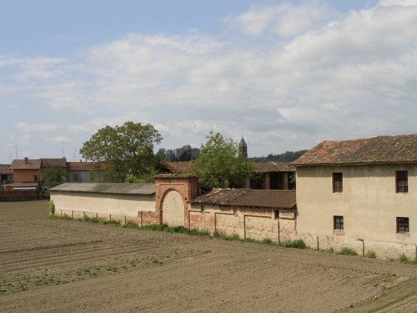 Veduta di Bozzole con il Castello di Pomaro sullo sfondo