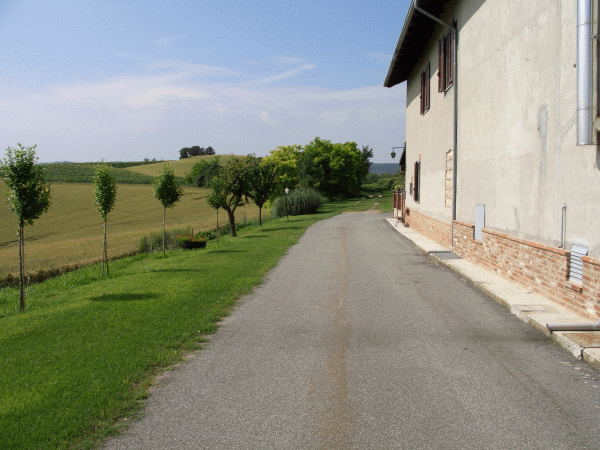 Il percorso nei pressi della Cascina Tavolara